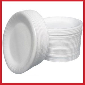 Prato de Isopor 15cm raso 25x1