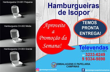 Hamburgueiras de Isopor