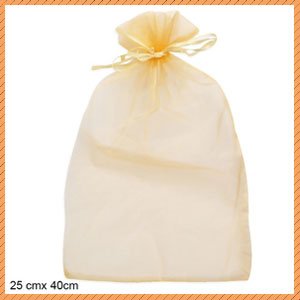 Saco presente organza 25x40cm unidade