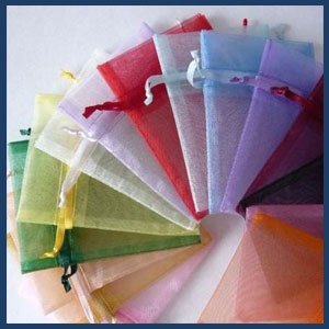 Saco presente organza 07x09cm unidade