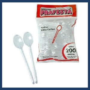 Colher little coffee branca 200x1