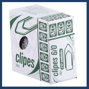 Clipes ACC 6/0 Cx com 212 Unidades 500 gramas