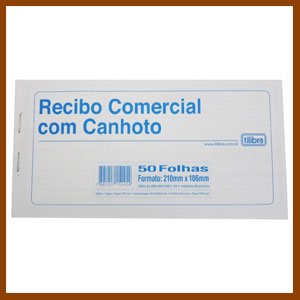 Recibo de aluguel com canhoto 50 Fls