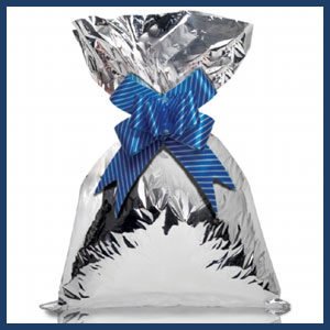 Saco presente prata 20x29cm 100 unidades