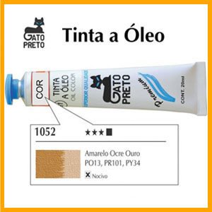 Tinta óleo Gato preto 20ml azul celeste